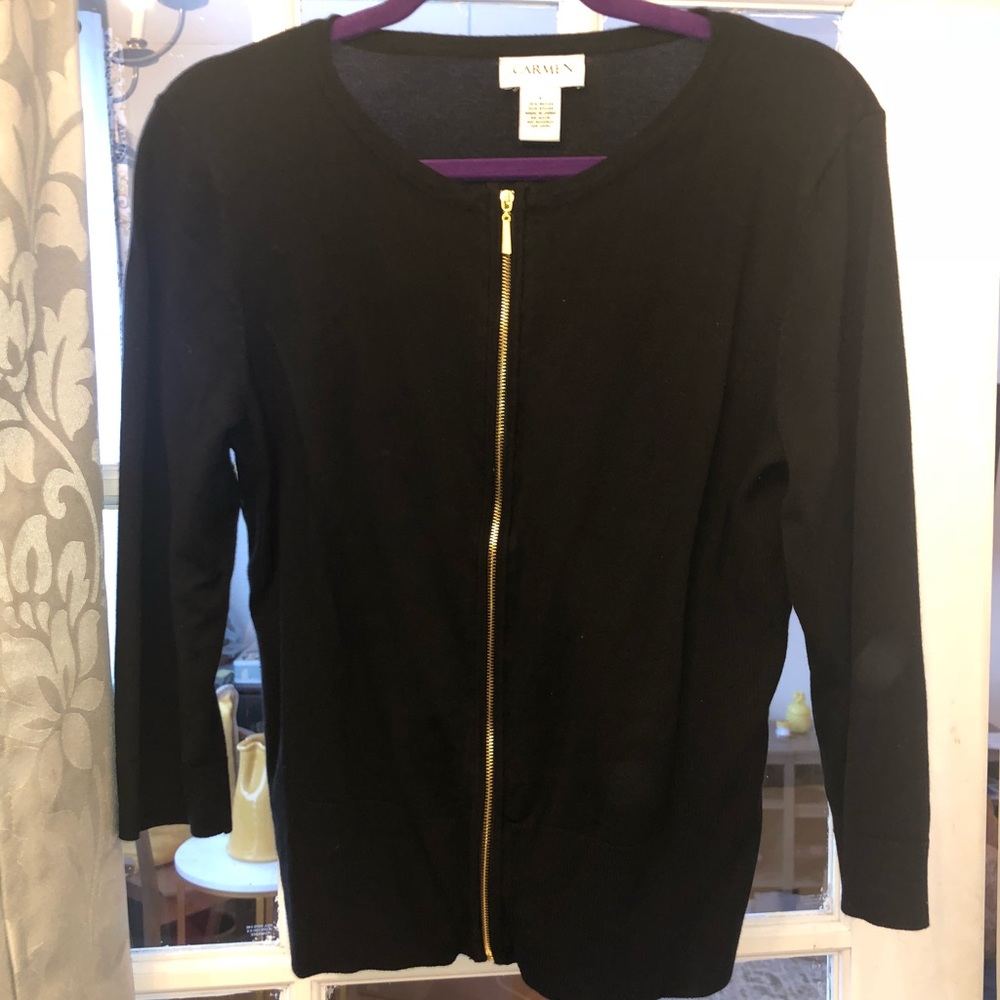 Gold Zipper, Zip Up Sweater